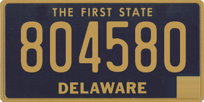 DE license plate 804580