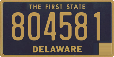 DE license plate 804581