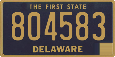 DE license plate 804583
