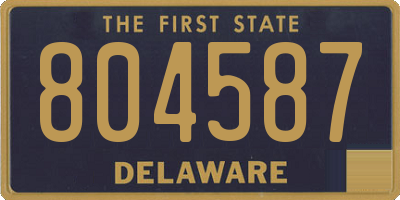 DE license plate 804587