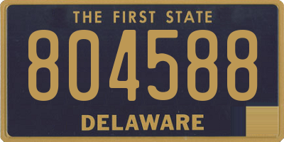 DE license plate 804588