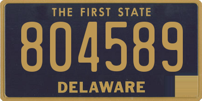 DE license plate 804589