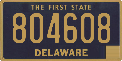 DE license plate 804608