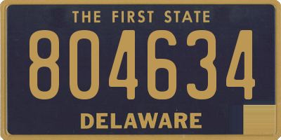DE license plate 804634