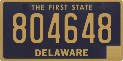 DE license plate 804648
