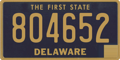DE license plate 804652