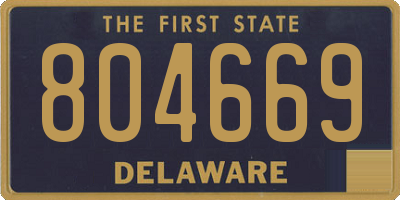 DE license plate 804669