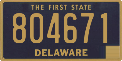 DE license plate 804671