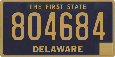 DE license plate 804684