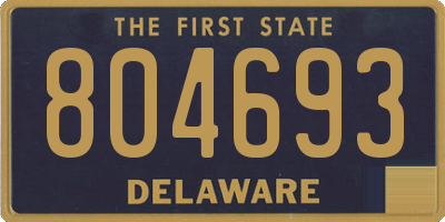 DE license plate 804693