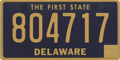 DE license plate 804717
