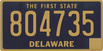 DE license plate 804735