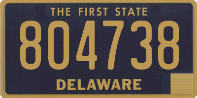 DE license plate 804738