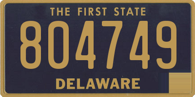 DE license plate 804749
