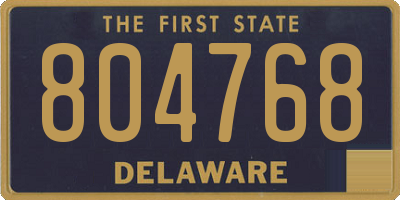 DE license plate 804768