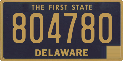 DE license plate 804780