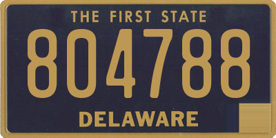 DE license plate 804788