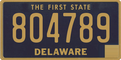 DE license plate 804789
