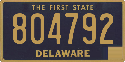 DE license plate 804792