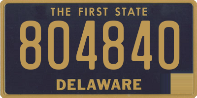 DE license plate 804840