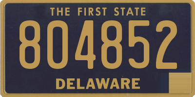 DE license plate 804852