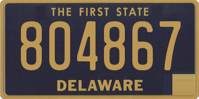 DE license plate 804867