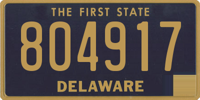 DE license plate 804917