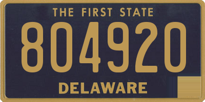 DE license plate 804920