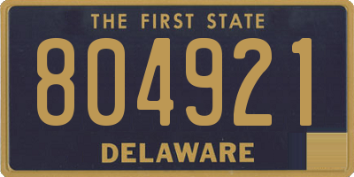 DE license plate 804921