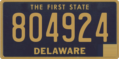 DE license plate 804924