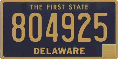 DE license plate 804925