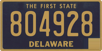 DE license plate 804928