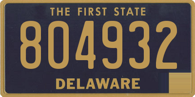 DE license plate 804932