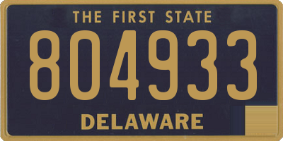 DE license plate 804933
