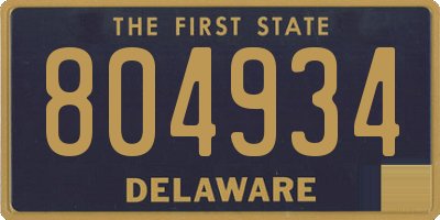 DE license plate 804934