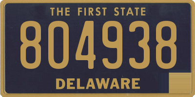 DE license plate 804938