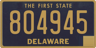 DE license plate 804945