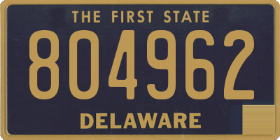 DE license plate 804962