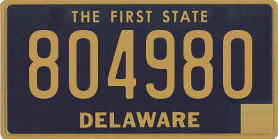DE license plate 804980