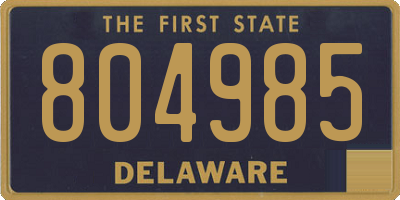 DE license plate 804985