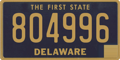 DE license plate 804996
