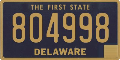 DE license plate 804998