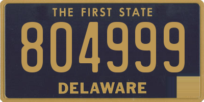DE license plate 804999