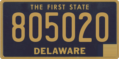 DE license plate 805020