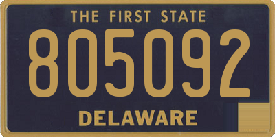 DE license plate 805092