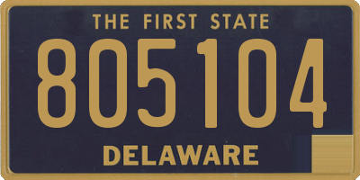 DE license plate 805104