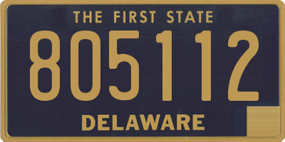 DE license plate 805112