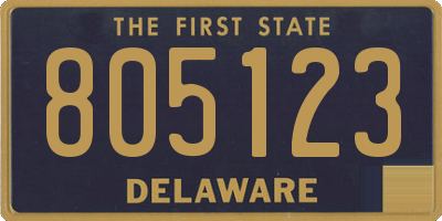 DE license plate 805123
