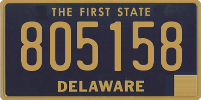 DE license plate 805158