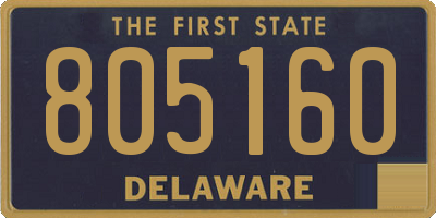 DE license plate 805160